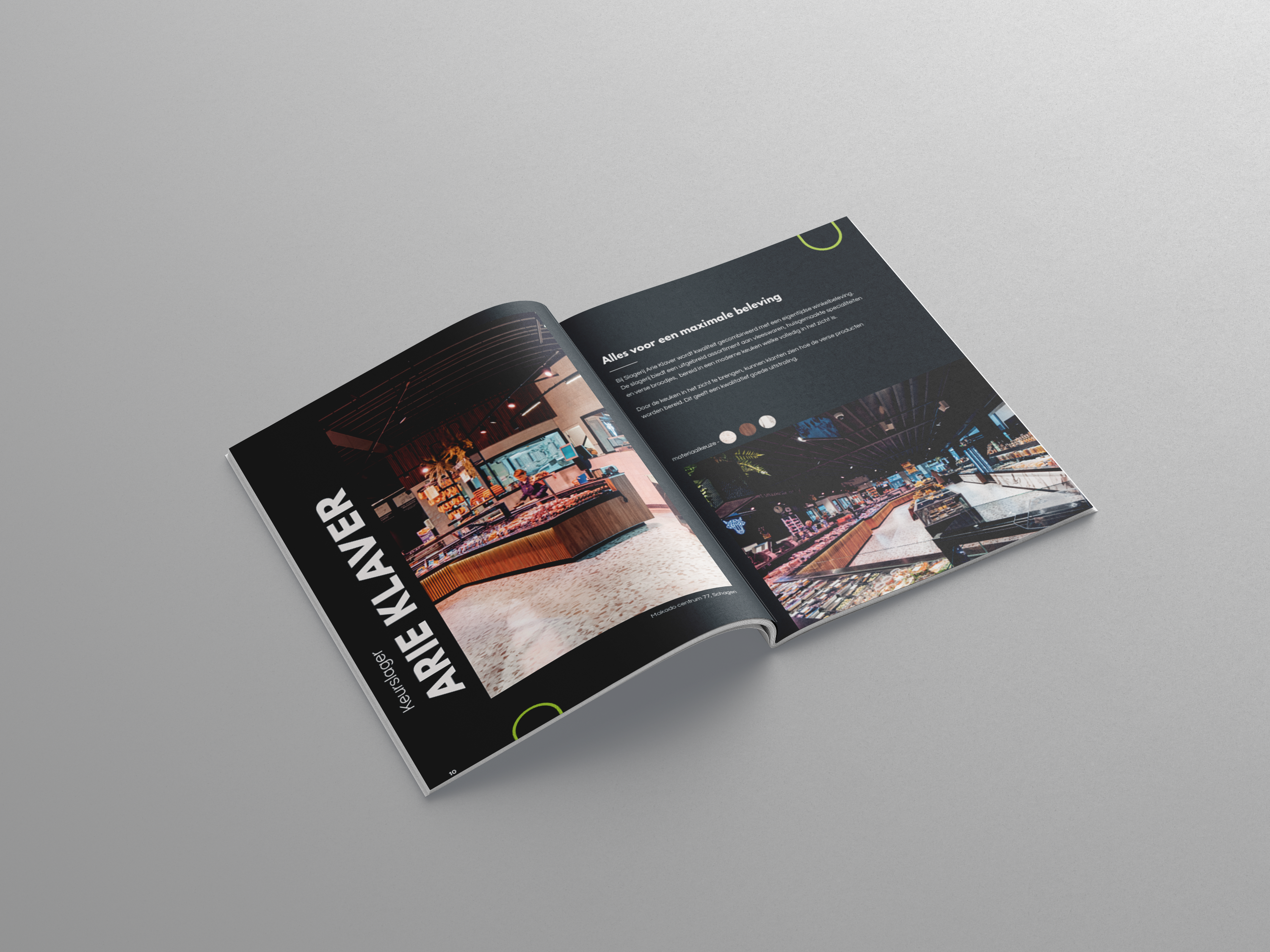 Detailoverzicht opengeslagen magazine